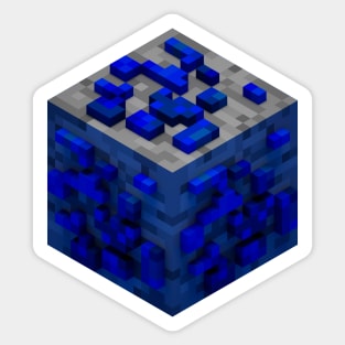 Block LapizLazuli Ore 3D Sticker